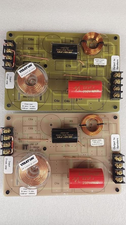 2weg cross-over 12db/oct - 3000Hz - 4 ohm uit testopstelling, Audio, Tv en Foto, Luidsprekerboxen, Zo goed als nieuw, Front, Rear of Stereo speakers