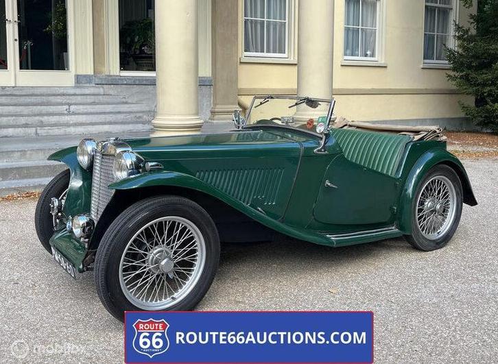 MG TC | 1946 | Route 66 Auctions, Auto's, Oldtimers, Bedrijf, Te koop, MG, Benzine, Overige carrosserie, Handgeschakeld, Zwart