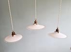 Hanglamp/wandellamp in geschulpte witte opaline (x12), Antiek en Kunst, Ophalen of Verzenden