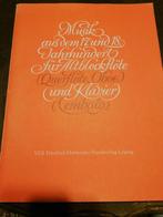 Partituren: muziek uit 1700-1800 voor blokfluit/hobo en pian, Musique & Instruments, Partitions, Enlèvement ou Envoi, Neuf, Flûte à bec