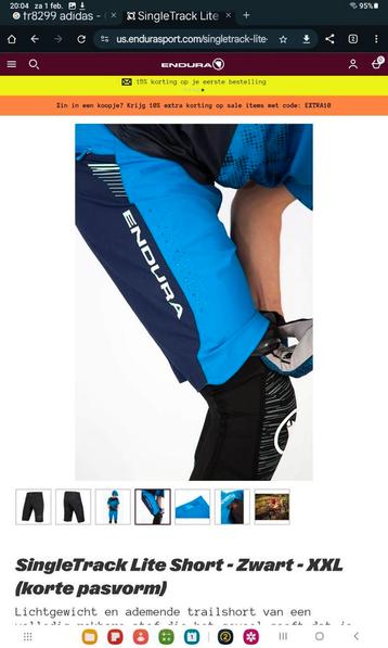 ENDURA SHORT (ingekort) L large MTB beschikbaar voor biedingen