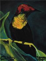Colibri vogel Schilderij, gesigneerd door joky kamo, Antiek en Kunst, Kunst | Schilderijen | Modern, Ophalen