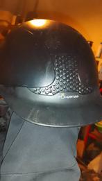 Fouganza rijjas zwart, maat 57-59, 1x geserveerd, Dieren en Toebehoren, Paardrijkleding, Ophalen, Cap