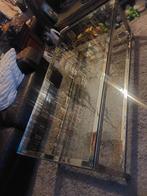 Table de salon en verre trempé avec tablette vitrine, Maison & Meubles, 100 à 150 cm, Moins de 50 cm, Vitrine, Verre