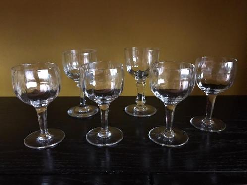 6 vintage glazen, Collections, Verres & Petits Verres, Utilisé, Autres types, Enlèvement ou Envoi