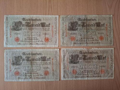 Oude bankbiljetten Duitsland Berlijn Rode zegel 1000 Mark, Postzegels en Munten, Munten en Bankbiljetten | Verzamelingen, Bankbiljetten