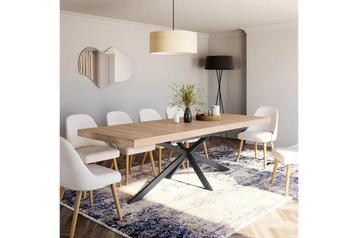 Table extensible (200-240cm)  bois et métal. beschikbaar voor biedingen