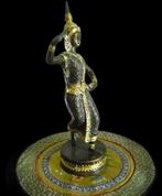 Brons Beeld Verguld Danseres Thais Bronzen 30 cm, Verzenden