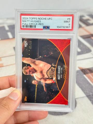 2024 TOPPS NOCHE UFC MATT HUGHES FULL CIRCLE-RED FC6 psa-9 beschikbaar voor biedingen