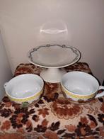 Compotier ancien céramique plus 2 grandes tasses Panos, Ophalen