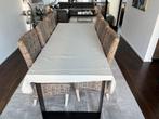 6 eetkamerstoelen, Huis en Inrichting, Stoelen, Ophalen, Zo goed als nieuw, Bruin, Riet of Rotan