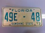 1973 USA Florida: originele nummerplaat - lage nr, Verzamelen, Overige Verzamelen, Ophalen of Verzenden, Zo goed als nieuw