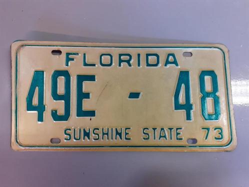 1973 USA Florida: originele nummerplaat - lage nr, Verzamelen, Overige Verzamelen, Zo goed als nieuw, Ophalen of Verzenden