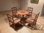 Table et 4 chaises assorties, Maison & Meubles, Enlèvement, Utilisé, 4 à 6 chaises, Antiek