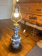 Pied de lampe en balustre, porcelaine et laiton, Ophalen of Verzenden
