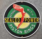 Seald power piston rings USA reclame bord sowroom garage, Ophalen of Verzenden, Zo goed als nieuw, Reclamebord