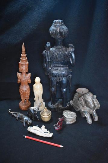 Lot objets sculptures brocante 