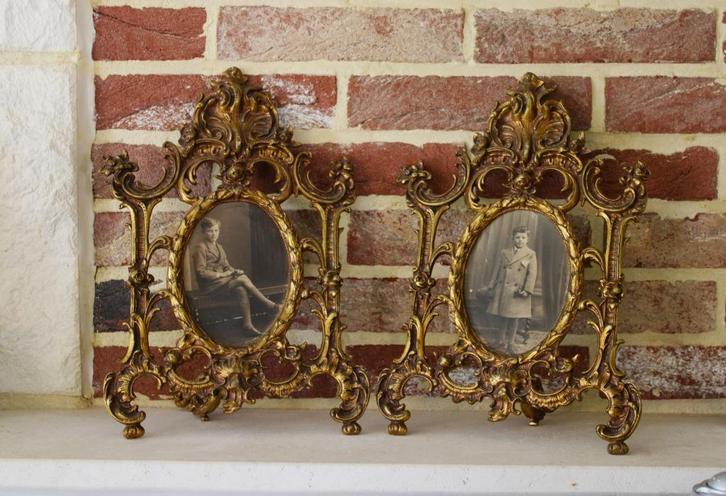 Schitterend paar grote Negentiende Eeuwse Bronzen Fotokaders, Antiek en Kunst, Antiek | Brons en Koper, Brons, Ophalen of Verzenden