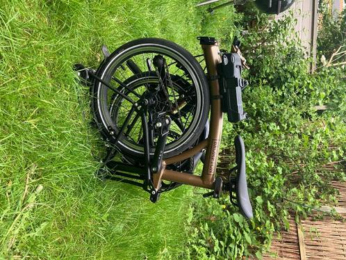 New Brompton P Line Folding Bike (Brown) + Extras, Fietsen en Brommers, Fietsen | Vouwfietsen, Nieuw, Brompton, 14 tot 16 inch