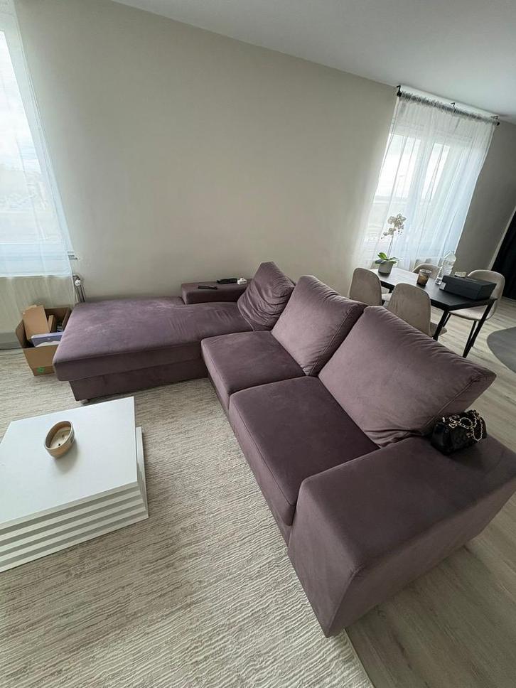 Hoekzetel met chaise longue – goede staat, Huis en Inrichting, Zetels | Complete zithoeken, Zo goed als nieuw, Ophalen