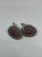 Zilveren hanger en oorbellen set met echte carneool, Handtassen en Accessoires, Oorbellen, Verzenden, Nieuw, Met edelsteen, Knopjes of Stekers