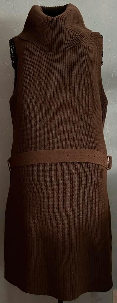 Claudia Sträter 44 Prachtige gebreide  jurk, Kleding | Dames, Jurken, Nieuw, Maat 42/44 (L), Bruin, Ophalen of Verzenden