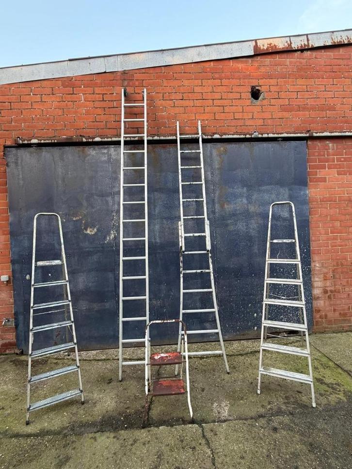 Diverse ladders te koop aluminium & ijzer, Doe-het-zelf en Bouw, Ladders en Trappen, Zo goed als nieuw, Ladder, Opvouwbaar of Inschuifbaar