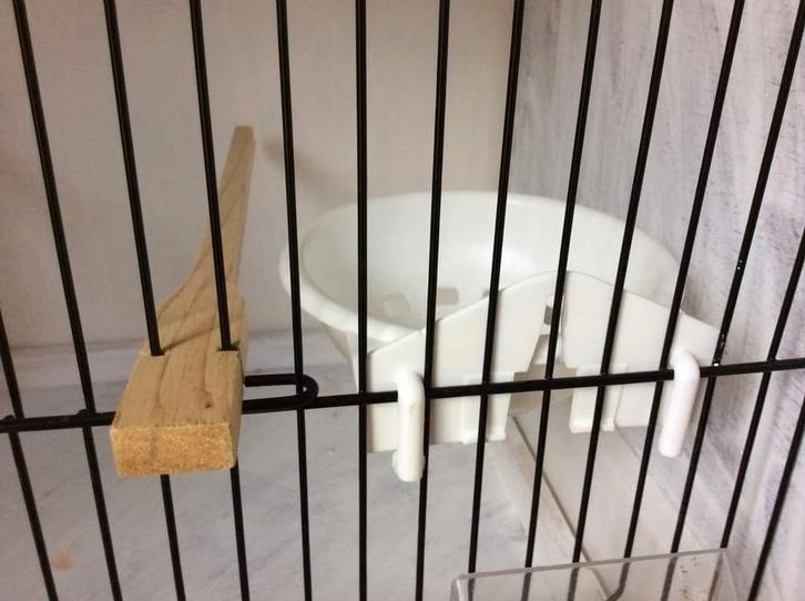 Kunststof nest wit met haken, Dieren en Toebehoren, Vogels | Toebehoren, Nieuw, Ophalen