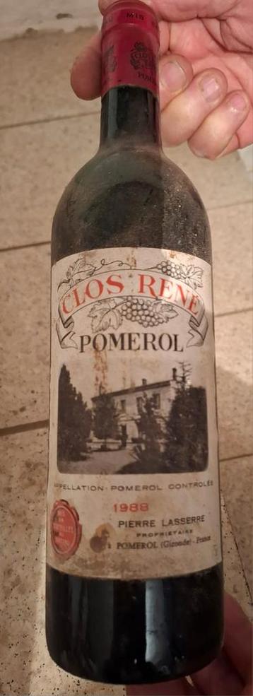 Clos René Pomerol 1988, Ophalen, Zo goed als nieuw, Rode wijn