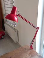 Vintage rode bureaulamp jaren 70, Huis en Inrichting, Lampen | Tafellampen, Ophalen of Verzenden, Zo goed als nieuw, Metaal, 50 tot 75 cm