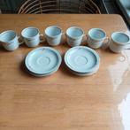 Porseleinen set van 6 tassen en onderleggers, Antiek en Kunst, Ophalen