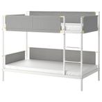 IKEA VITVAL stapelbed – wit/lichtgrijs – 90x200 cm, Huis en Inrichting, Slaapkamer | Stapelbedden en Hoogslapers, Ophalen, Zo goed als nieuw