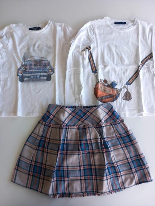Set van 1 rokje en 2 t-shirts Riverwoods meisje 8 jaar, Kinderen en Baby's, Kinderkleding | Maat 128, Zo goed als nieuw, Meisje