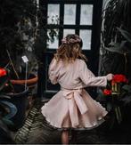 Prachtig communiekleedje met vestje. Schitterend zalmroze., Ophalen, Zo goed als nieuw, Setje