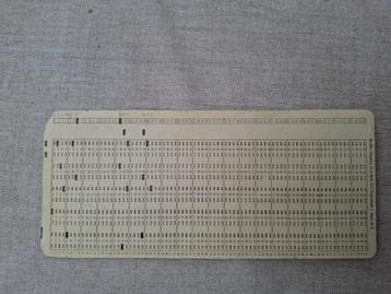 Vintage IBM-stijl ponskaart – originele Belgische exemplaar  beschikbaar voor biedingen