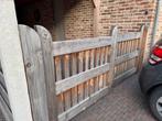 Houten douglas poort met poortopener, Tuin en Terras, Tuinpoorten, Ophalen, Zo goed als nieuw