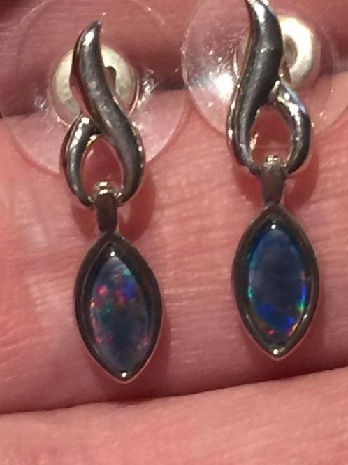 Boucles d'oreilles argent marquise opale triplet pacific blu, Bijoux, Sacs & Beauté, Boucles d'oreilles, Neuf, Puces ou Clous
