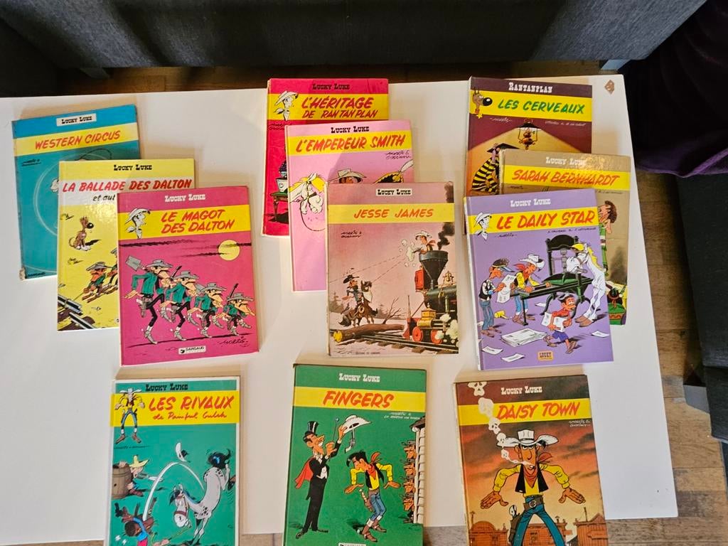 Lot de 9 bd Lucky Luke, Livres, Envoi