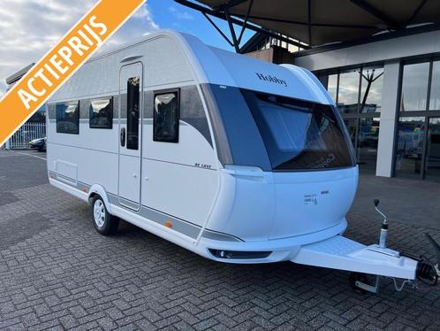 Hobby De Luxe 460 LU ENKELE BEDDEN ACTIE PRIJS, Caravans en Kamperen, Caravans, tot en met 4, 1000 - 1250 kg, Rondzit, Hobby, 2 aparte bedden