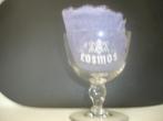 Oud Bierglas Cosmos, witte letters, Ophalen of Verzenden, Zo goed als nieuw, Glas of Glazen, Overige merken