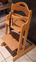 houten meegroeistoel, Kinderen en Baby's, Kinderstoelen, Ophalen, Gebruikt, Meegroeistoel, Gordel(s)