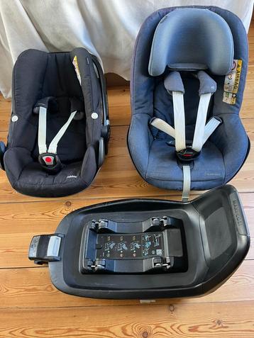 maxi-cosi 0 tot 18 kg , 2 stoelen; Isofix en toebehoren beschikbaar voor biedingen