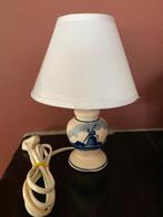 Vintage antieke Hollandse lampenvoet met wit lampenkapje, Ophalen of Verzenden