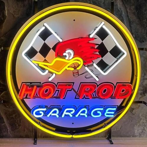 Hot rod garage neon en veel andere leuke USA decoratie neons, Verzamelen, Merken en Reclamevoorwerpen, Reclamebord, Ophalen of Verzenden