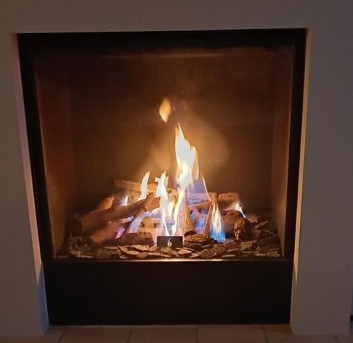 Gashaard Kalfire Fura 75 Twin Hoog Pure, Huis en Inrichting, Haarden, Gebruikt, Gashaard, Ophalen