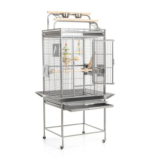 Papegaaienkooi Montana Finca Play Platinum, Dieren en Toebehoren, Vogels | Hokken en Kooien, Nieuw, Vogelkooi, Metaal, Ophalen of Verzenden