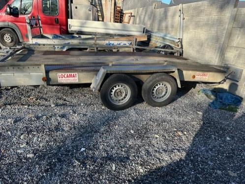 Platte aanhangwagen voor auto en uitrusting, Auto diversen, Aanhangers en Bagagewagens, Gebruikt, Ophalen