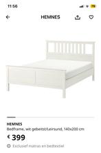 Wit bed Hemnes Ikea, Huis en Inrichting, Slaapkamer | Bedden, Ophalen, Gebruikt, Wit, 140 cm