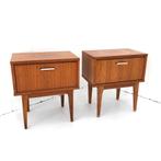 Vintage nachtkastjes, Huis en Inrichting, Ophalen, Gebruikt, Hout