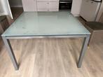 Keukentafel & stoelen, Huis en Inrichting, Ophalen, Gebruikt, Vierkant, Glas